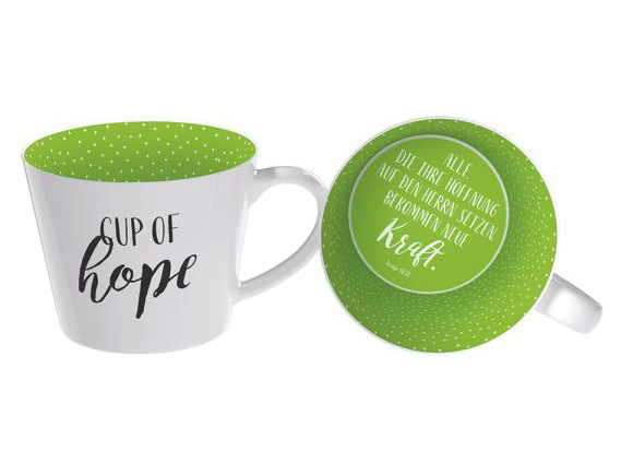 Tasse - Cup of Hope - apfelgrün
