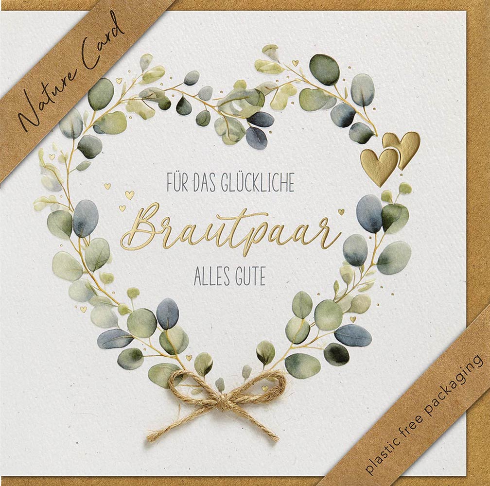 Faltkarte "Für das glückliche Brautpaar" (Ringe)