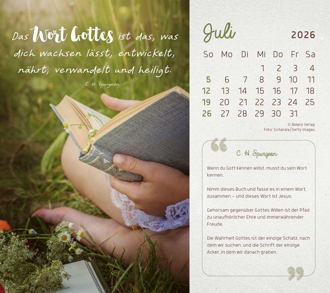 Mit Seiner Kraft 2026 - Postkartenkalender