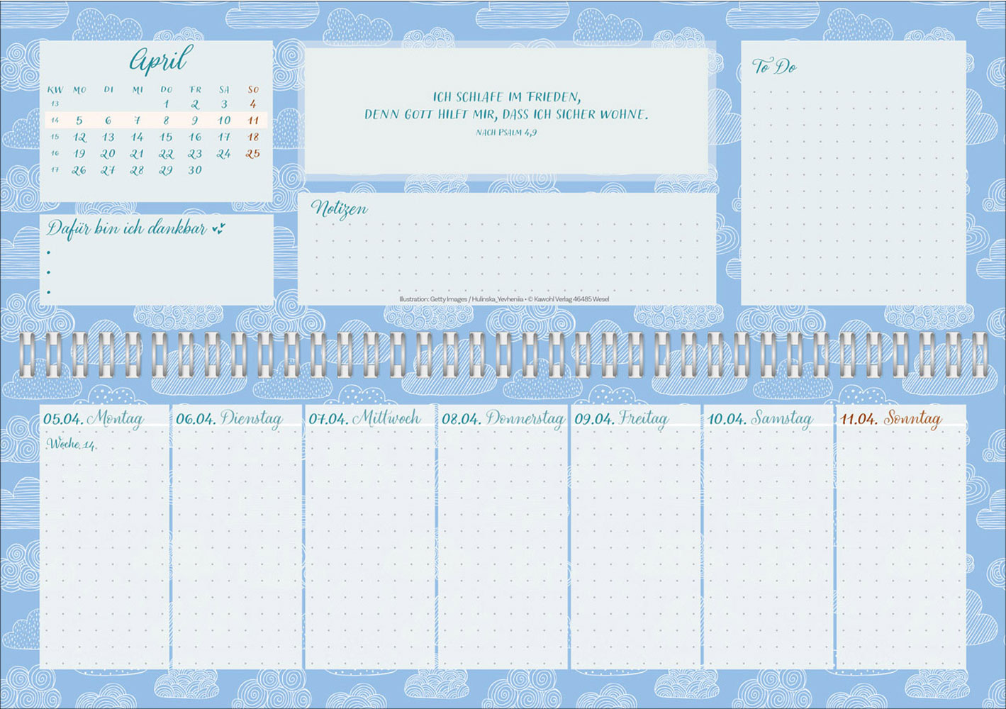 Meine fröhlich-bunte Segenswoche 2027 - Wochen-Tischkalender