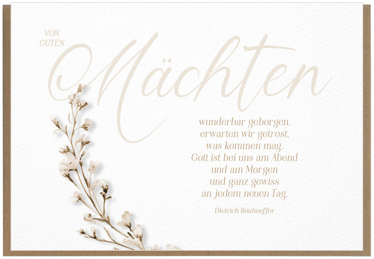 Faltkarte "Von Guten Mächten"
