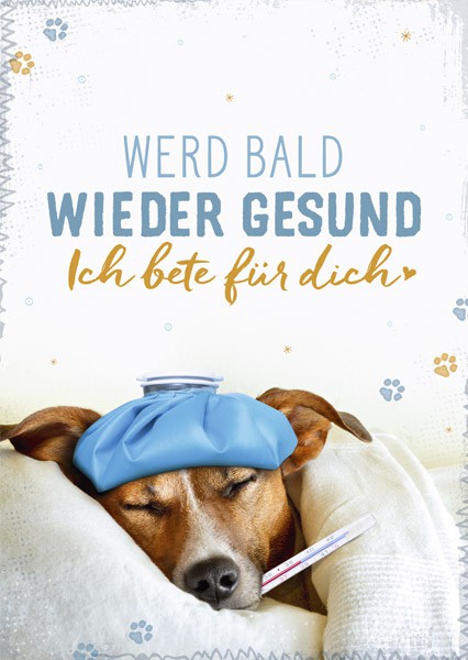 Postkarte "Werd bald wieder gesund"