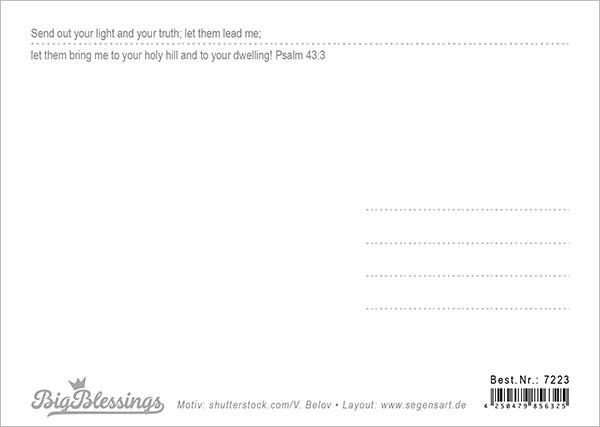 Postkarte - Big Blessing "Let his light"