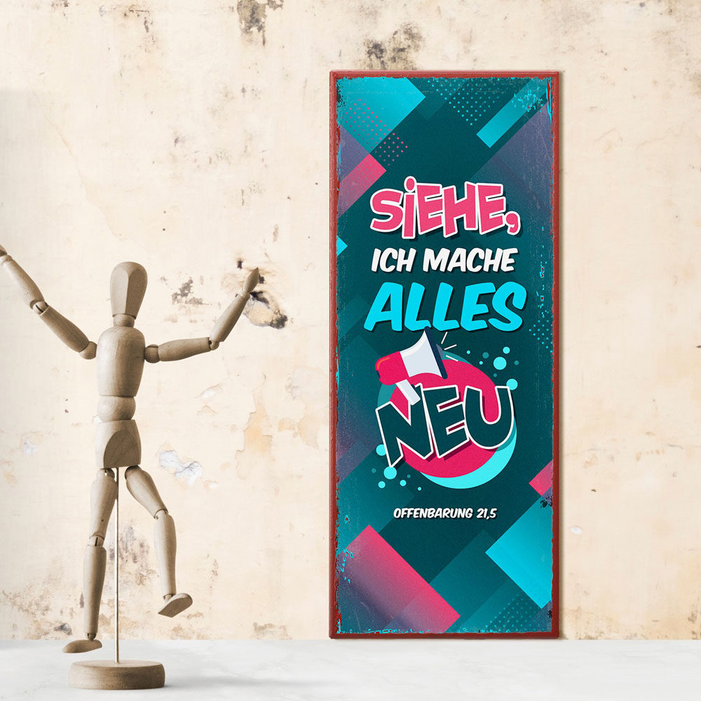 Metallschild "Jahreslosung 2026 - Comic"