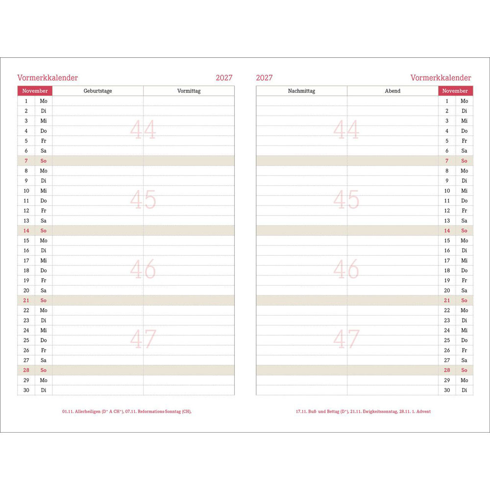 Augenblick 2027 - Terminkalender