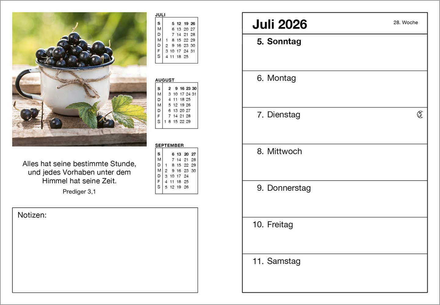 Farbfoto-Agenda 2026