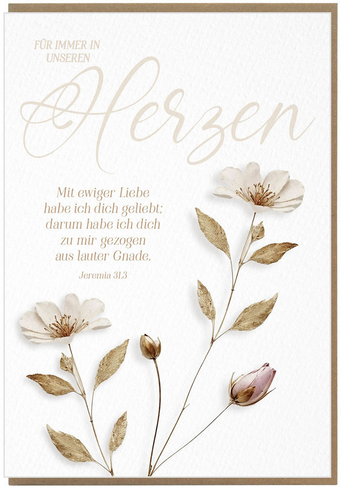 Faltkarte "In unseren Herzen"