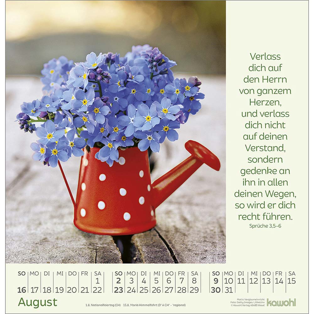 Blumengrüße 2026 - Wandkalender