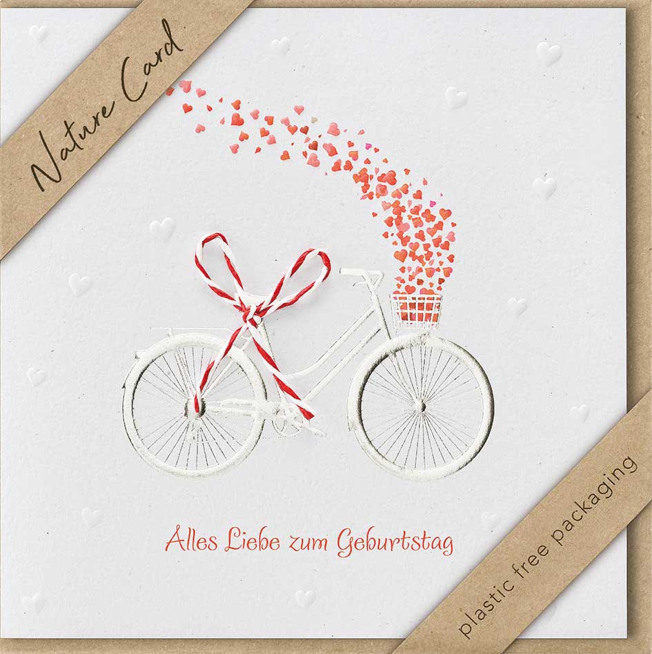 179712349 Doppelkarte "Fahrradherzen"