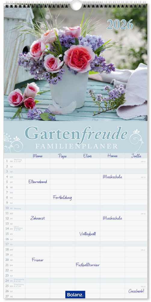 Gartenfreunde 2026 - Familienplaner 