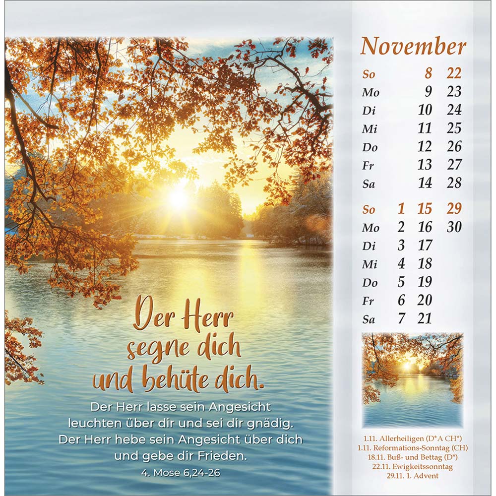 Licht vom unerschöpften Lichte 2026 - Postkartenkalender