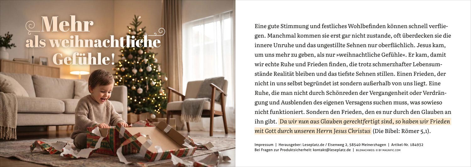 Mehr als weihnachtliche Gefühle! - Verteilheft