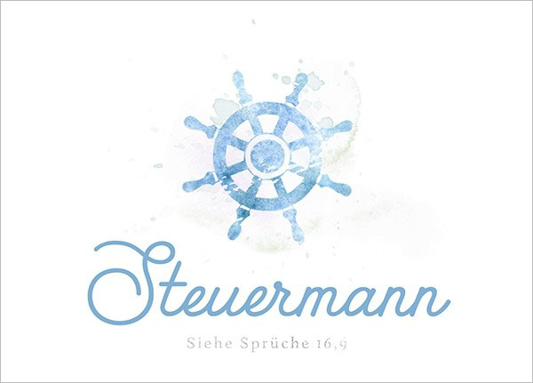 15-7236_01 Postkarte - Big Blessing "Steuermann"