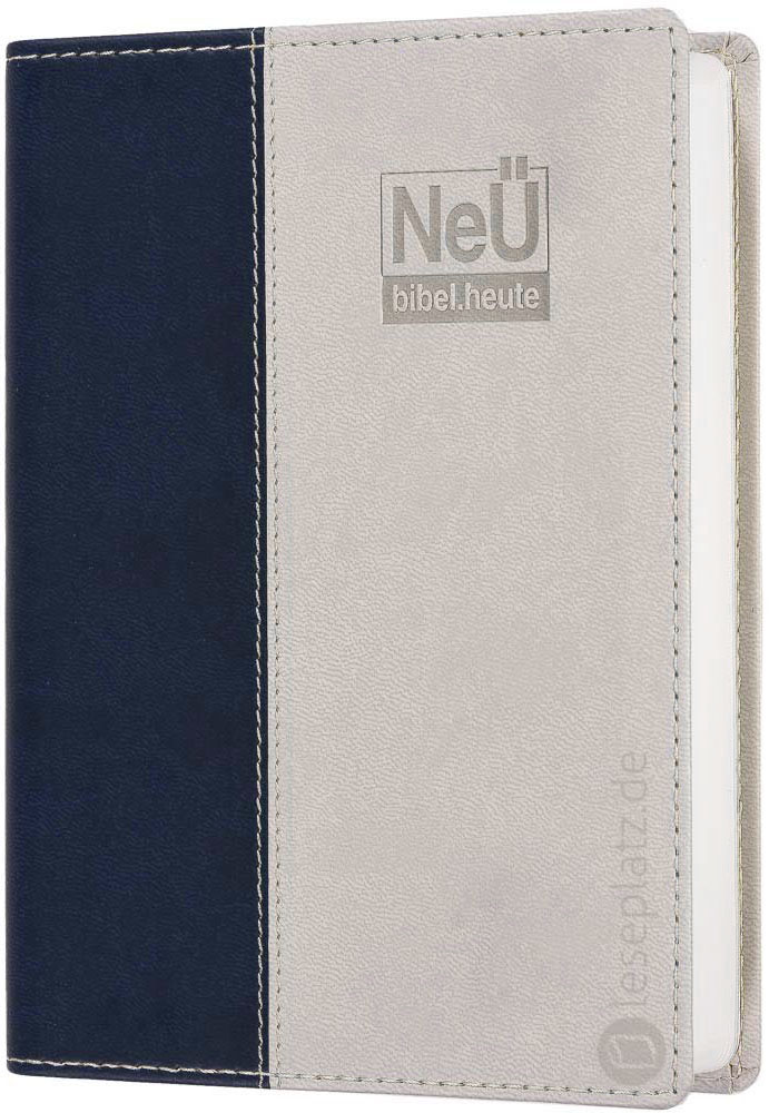 NeÜ - Taschenausgabe Kunstleder blau/grau