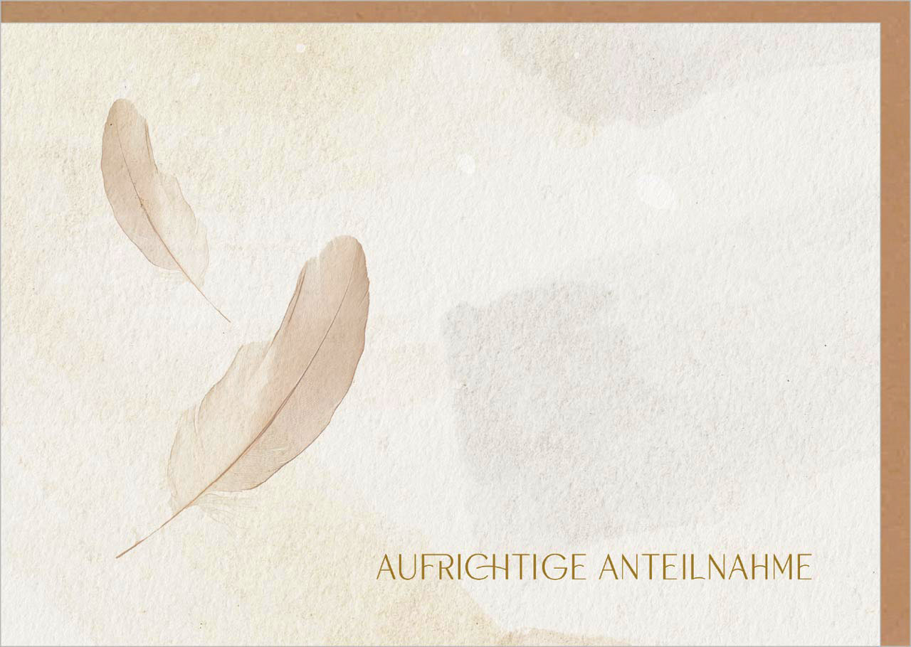 Faltkarte "Aufrichtige Anteilnahme"