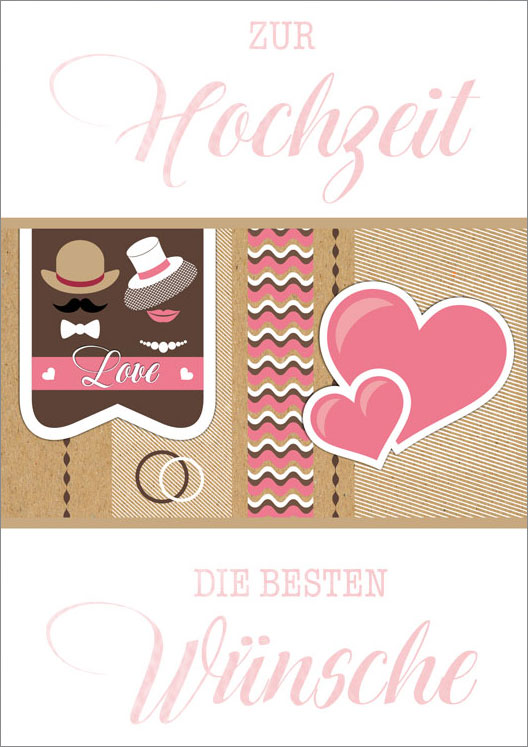Faltkarte "Love Herzen"