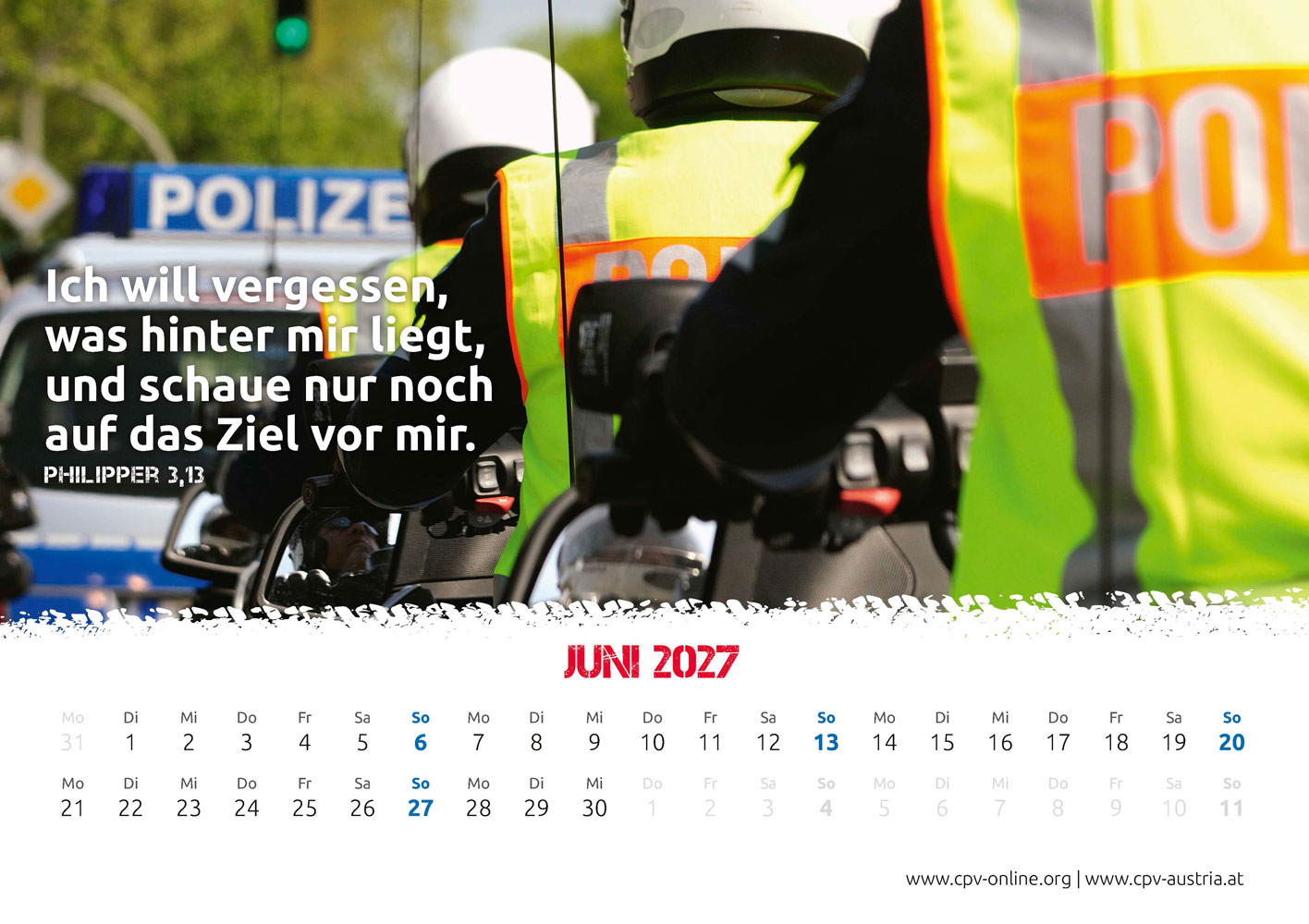 Mit Gott bei der Polizei 2027 - Wandkalender