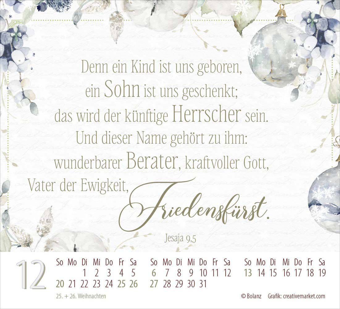 Poesie guter Worte 2026 - Minikalender
