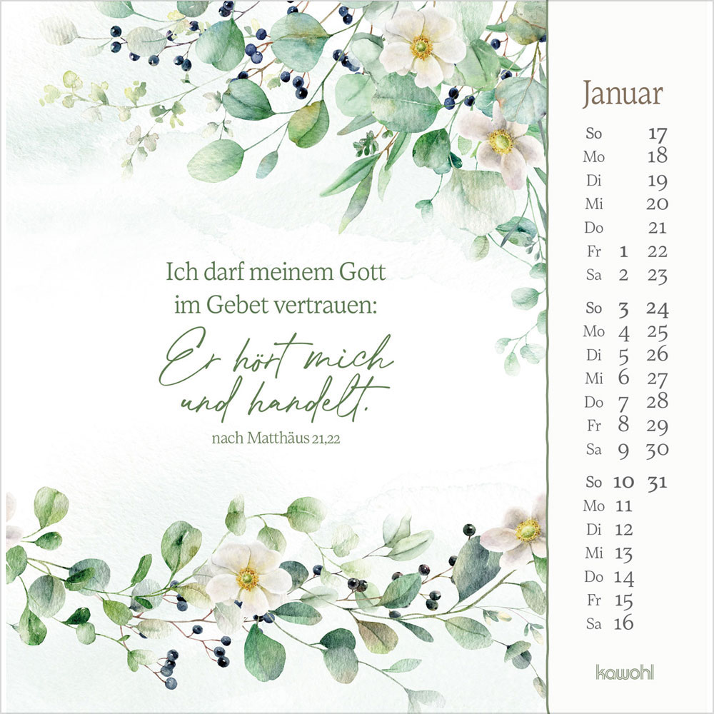 Vor dich bring ich, was mich bewegt 2027 - Postkartenkalender