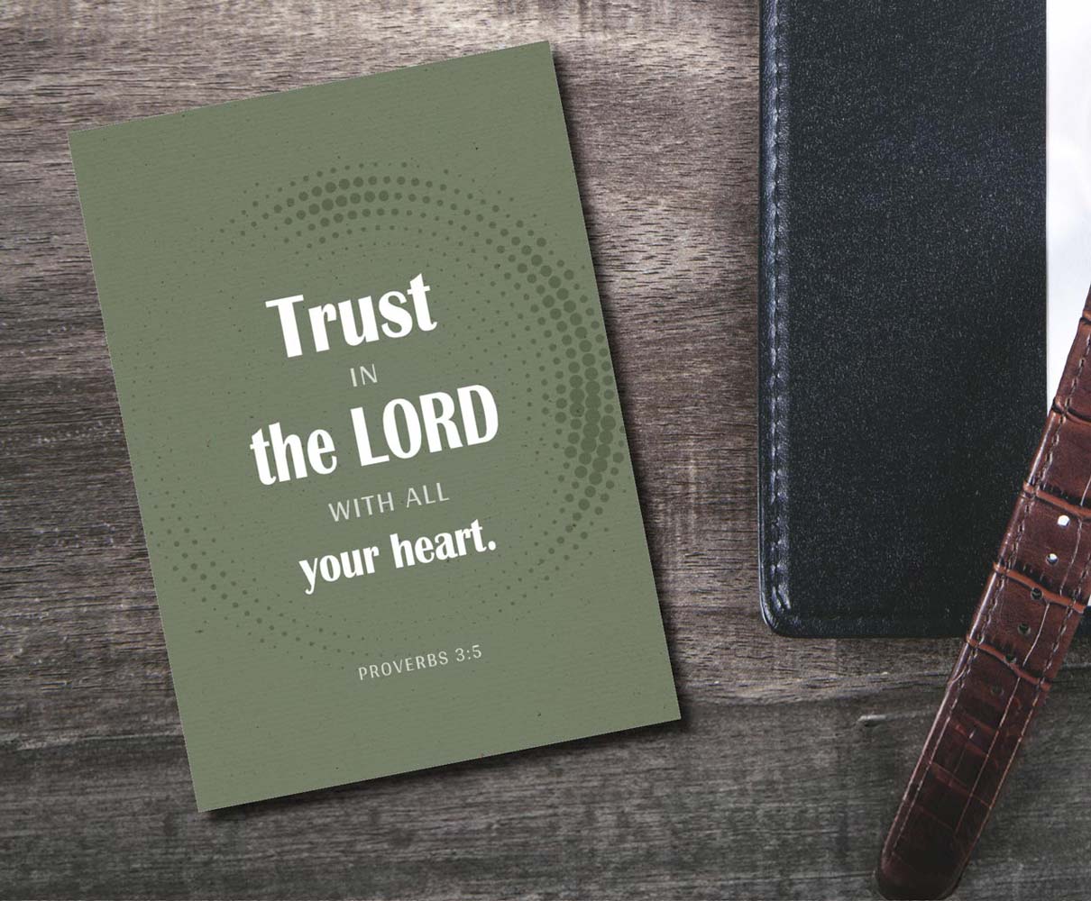 Postkarte "Trust in the Lord"
