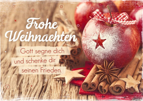 15-9268 Postkarte - Frohe Weihnachten - Gott segne dich