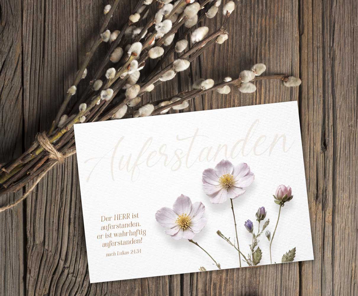 Postkarte "Auferstanden"