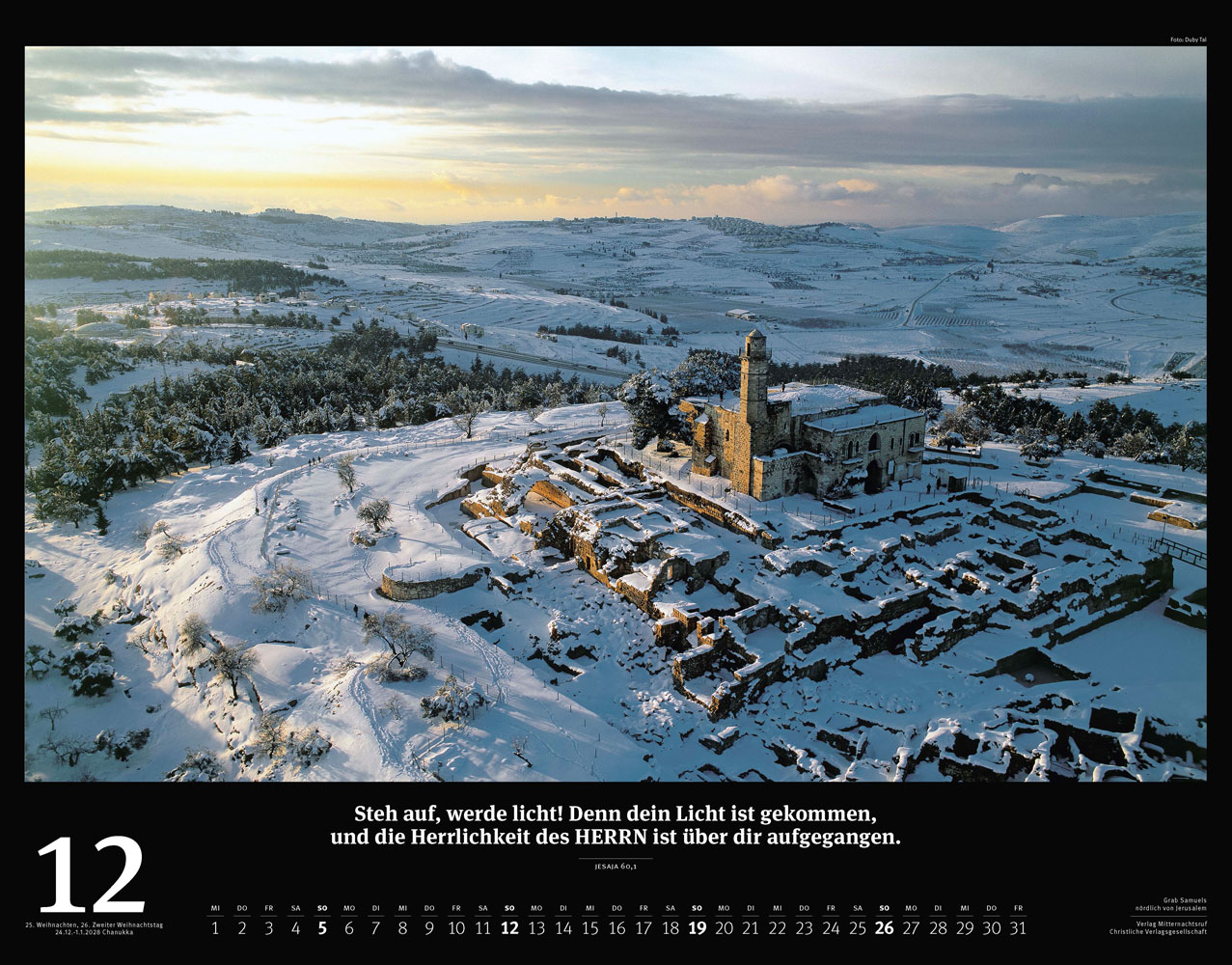 Israel 2027 - Wandkalender (Schwarz)