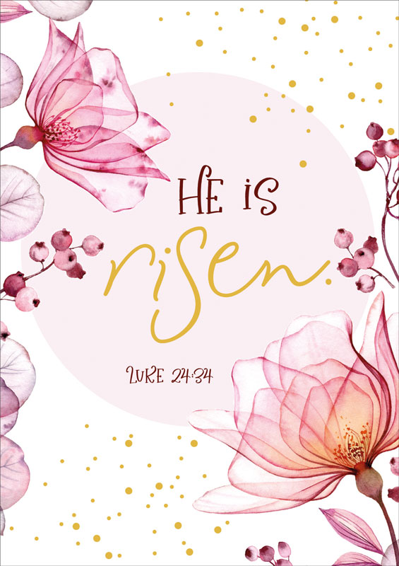 Faltkarte "He is risen"