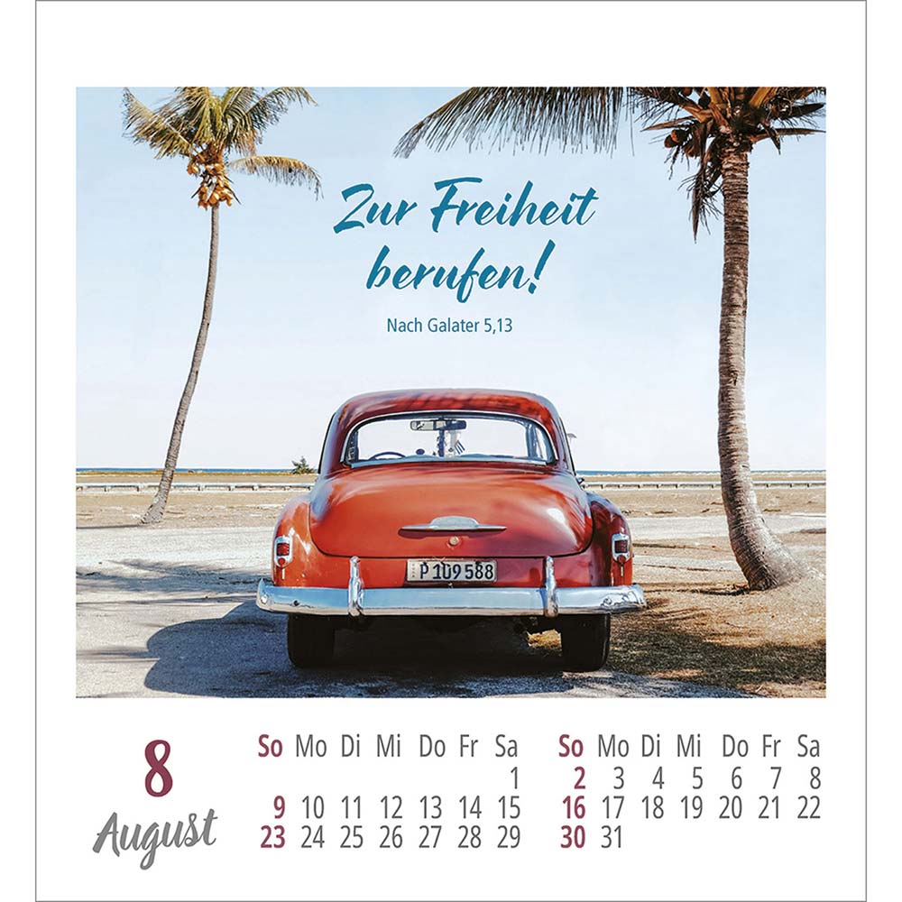 Frei sein & leben 2026 - Aufkleber-Kalender