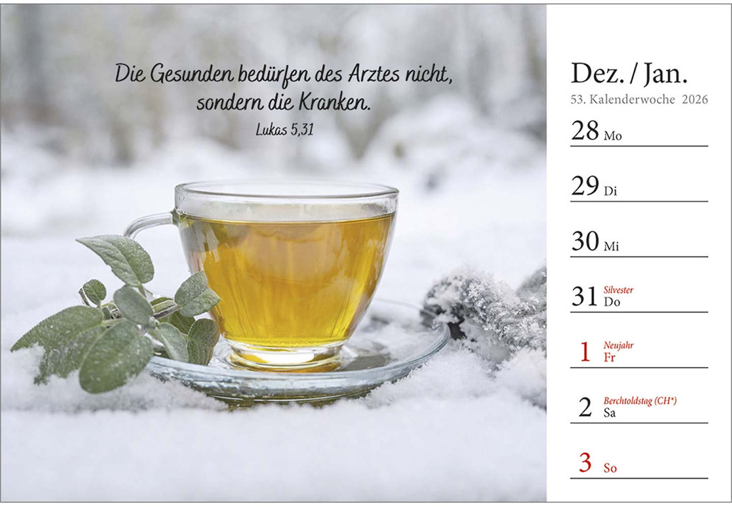In deine Hand stell ich den Tag 2026