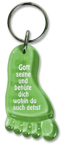 972965100-S-Anhaenger-Gr-n Schlüsselanhänger "Fuß"
