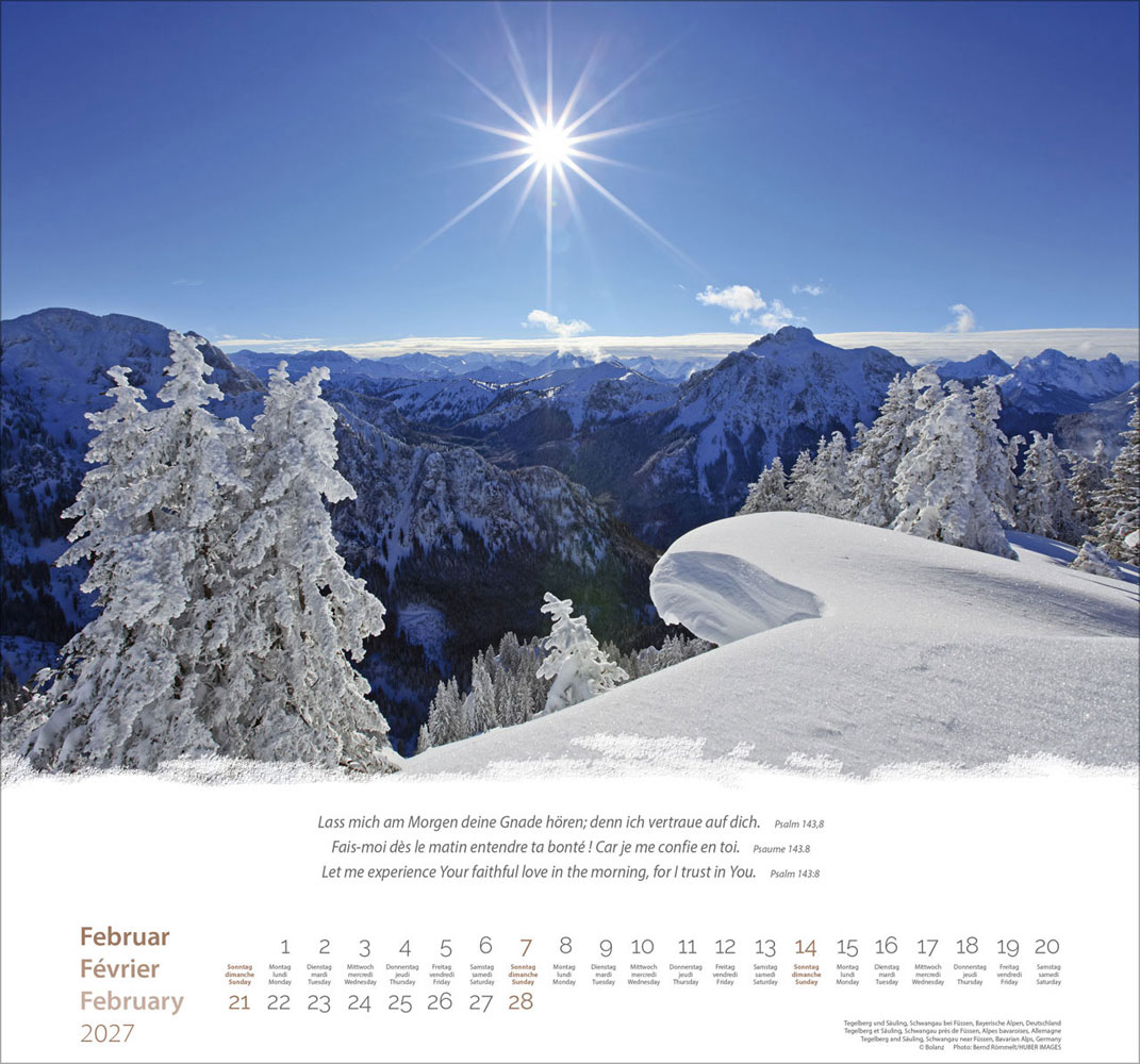 Berge 2027 - Wandkalender