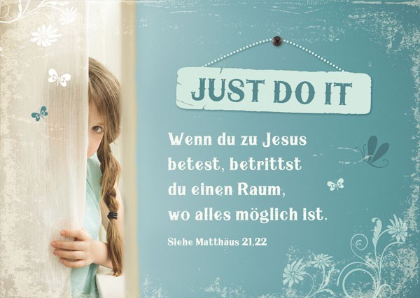16-9015 Postkarte "Just Do It"