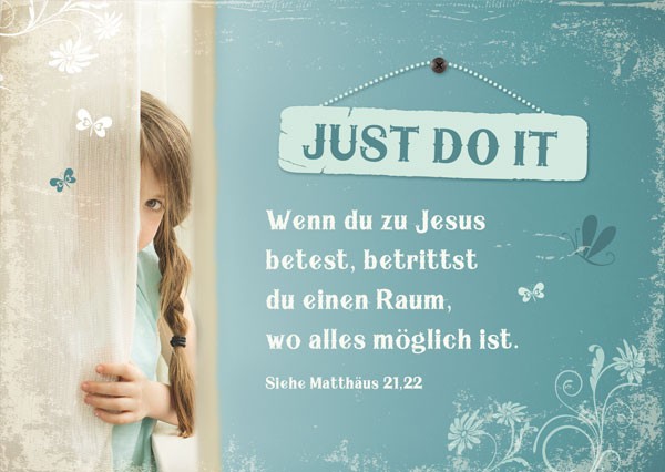 Postkarte  "Just Do It"