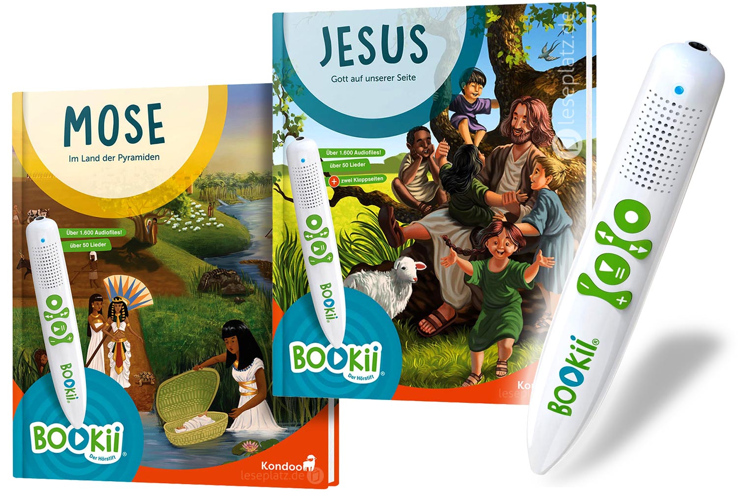 BOOKii - Starterset: Mose + Jesus + Hörstift
