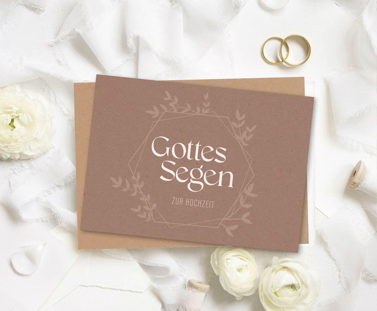 Faltkarte "Gottes Segen zur Hochzeit"