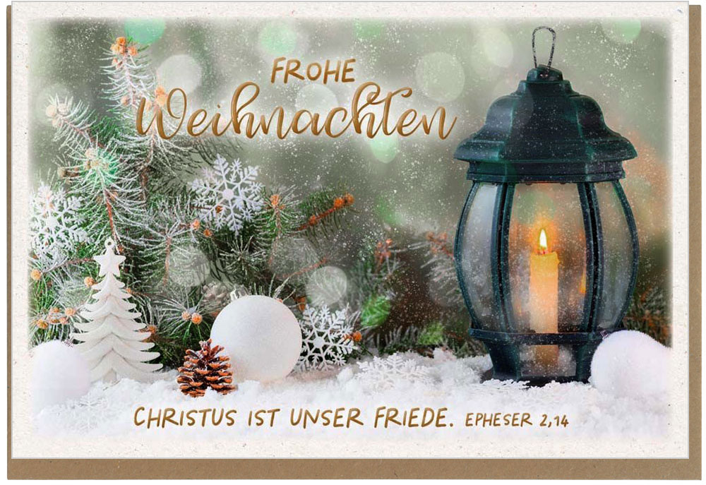 Faltkarte Weihnachten "Laterne"