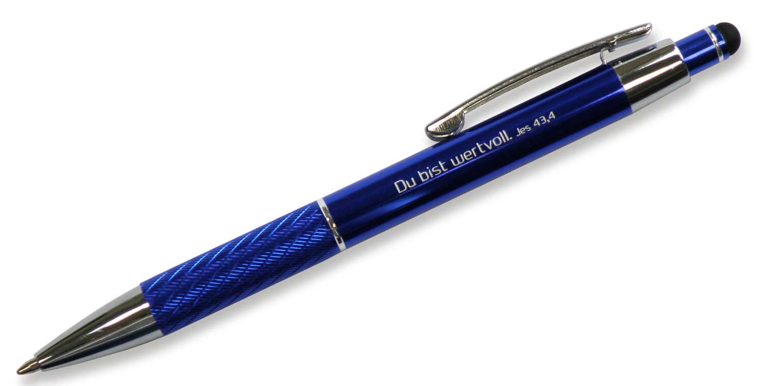 Kugelschreiber "Wertvoll" - Blau