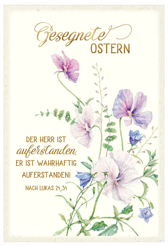 179730137_Gesegnete-Ostern Postkarte "Der Herr ist auferstanden"