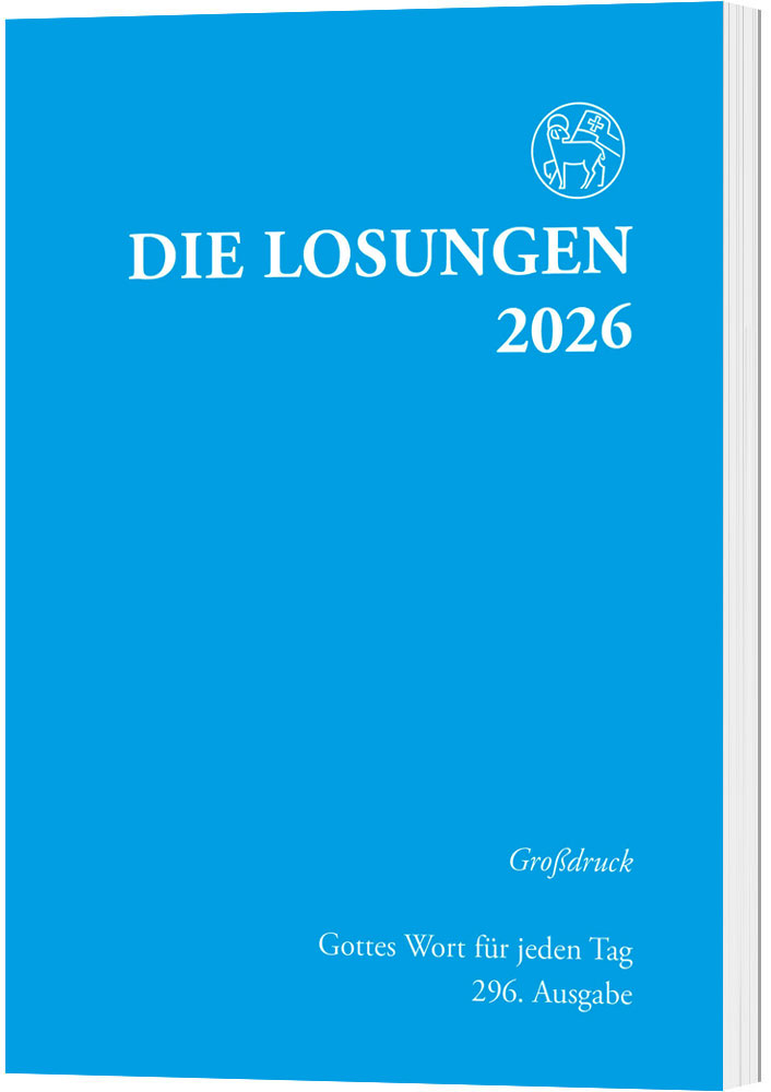 Losungen 2026 hellblau - Großdruck kartoniert