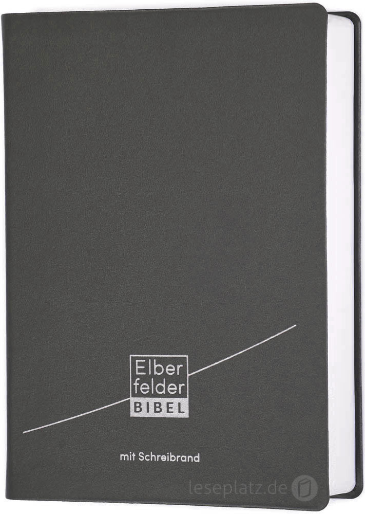 Elberfelder Bibel 2006 mit Schreibrand / Leder grau