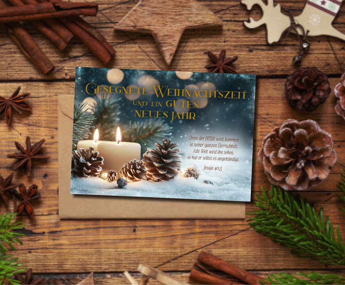 Faltkarte "Gesegnete Weihnachtszeit"