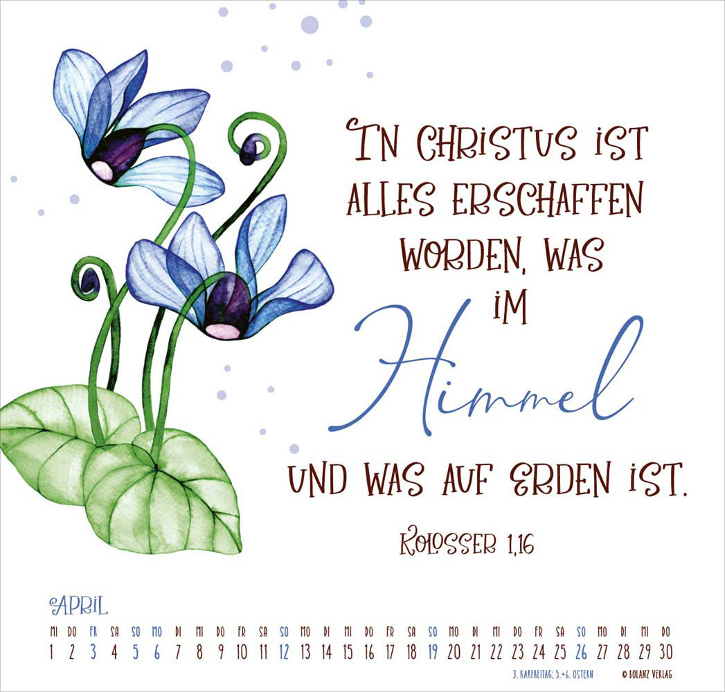 Gesegnet Tag für Tag 2026 - Wandkalender