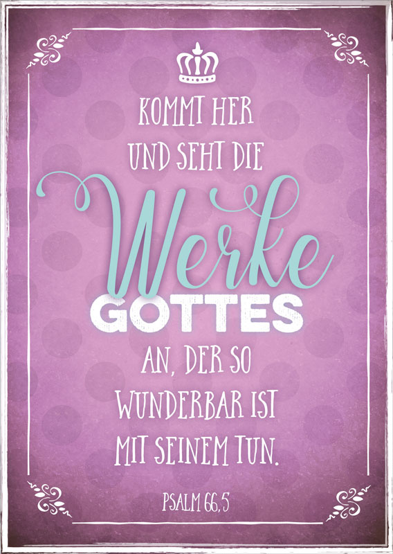 Postkarte "Werke Gottes"