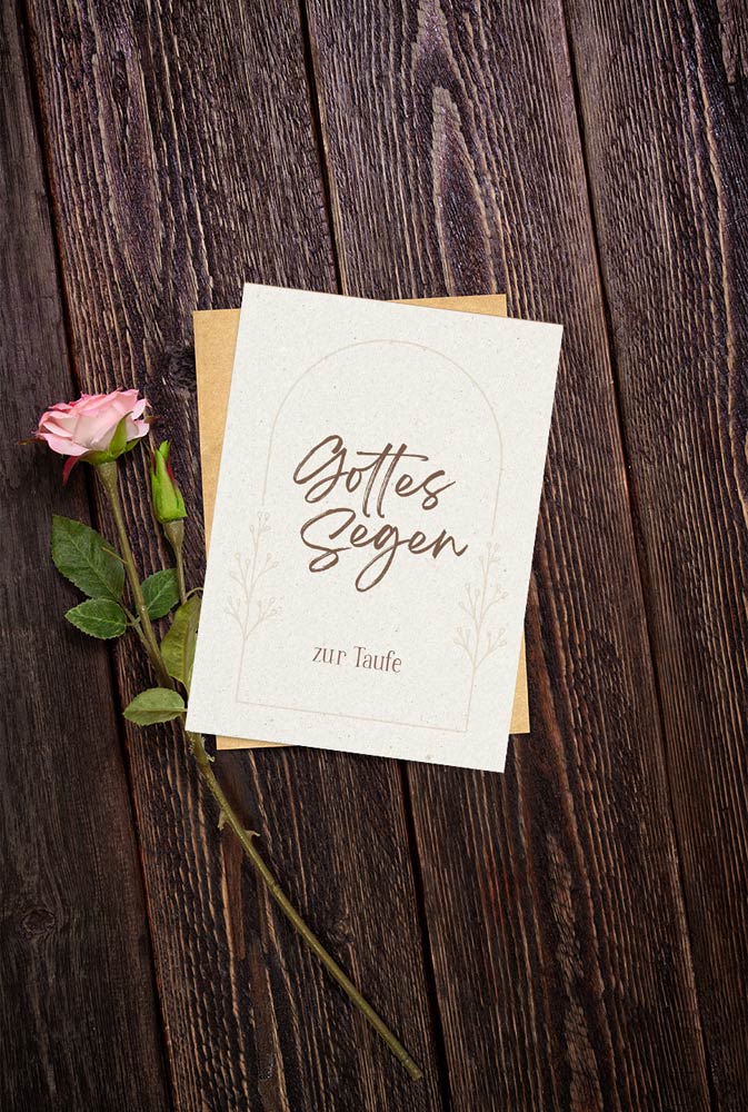 Faltkarte "Gottes Segen zur Taufe"