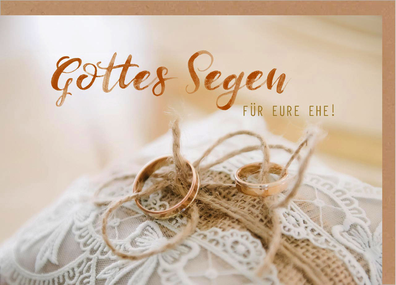 Faltkarte "Gottes Segen" (Ringe)