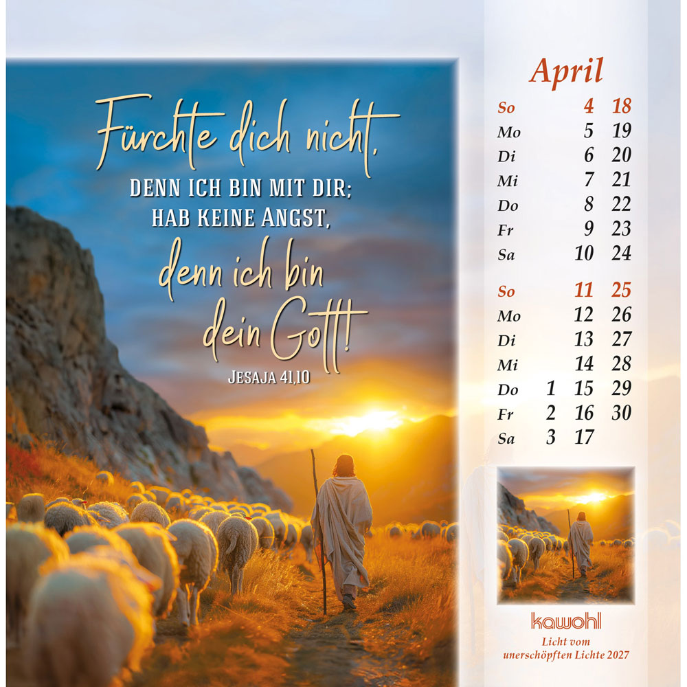 Licht vom unerschöpften Lichte 2027 - Postkartenkalender