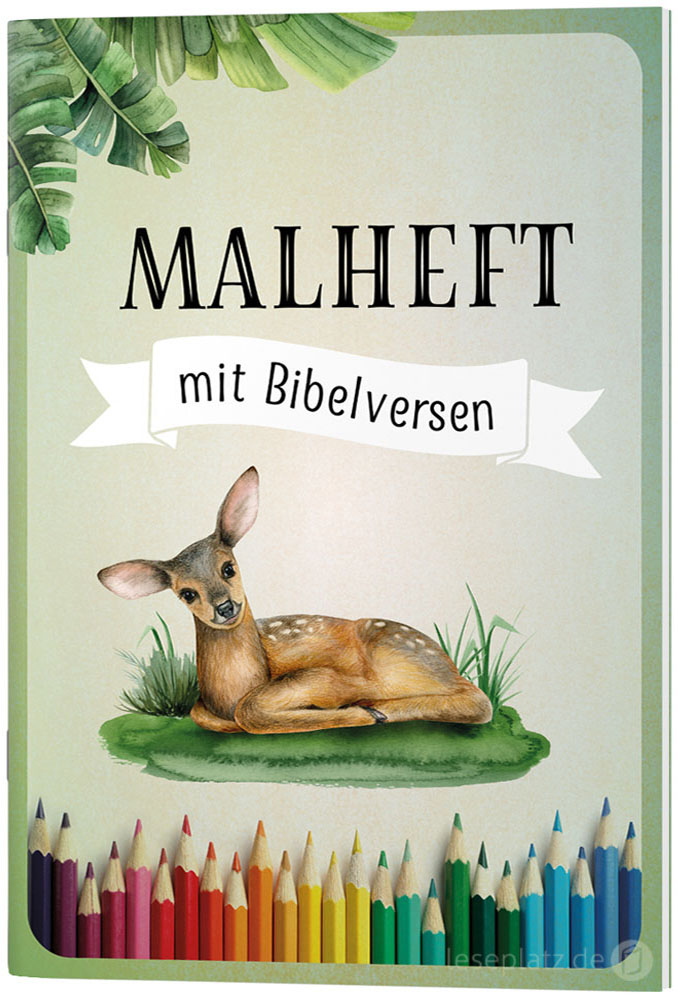 Malheft mit Bibelversen