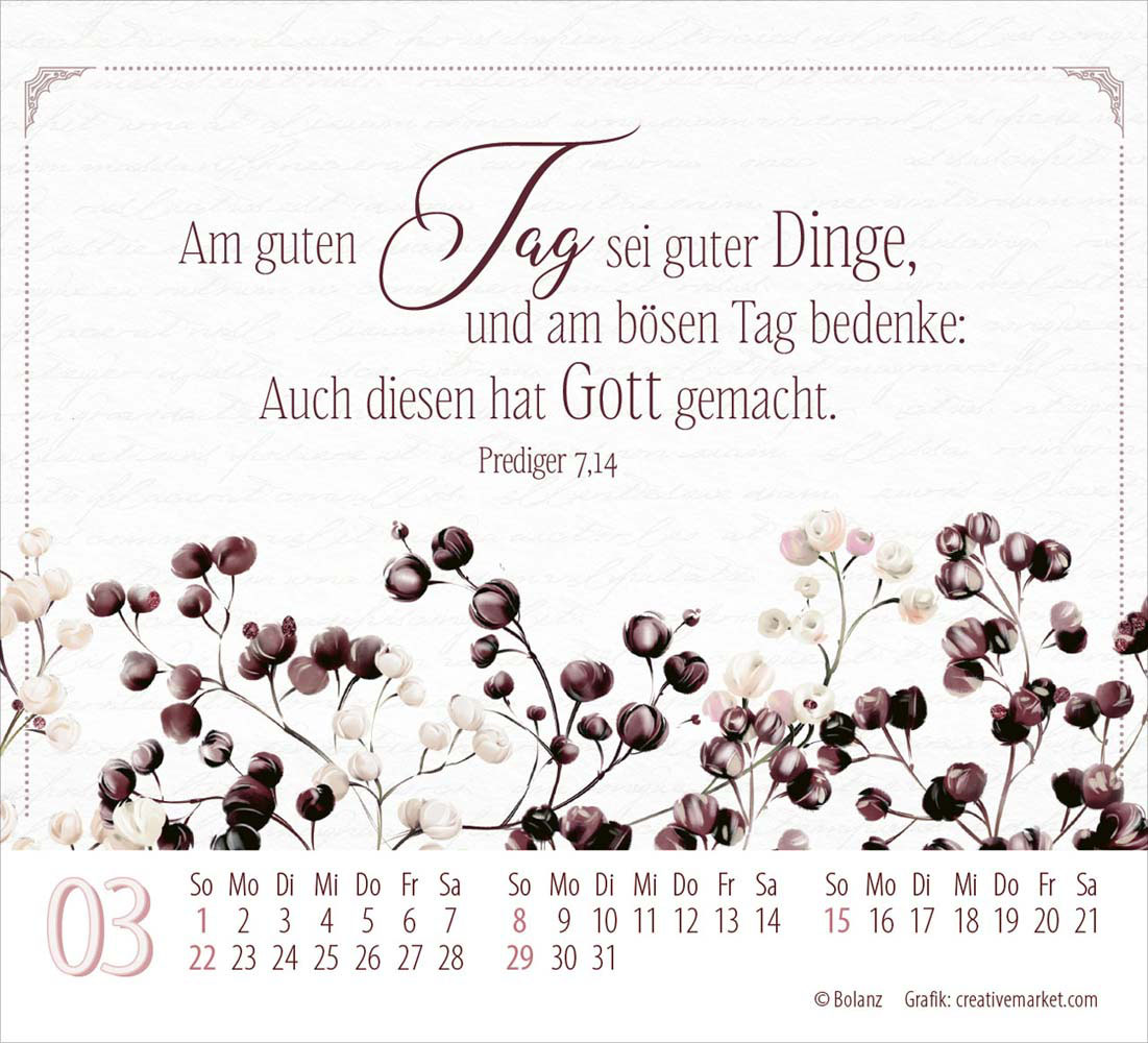 Poesie guter Worte 2026 - Minikalender