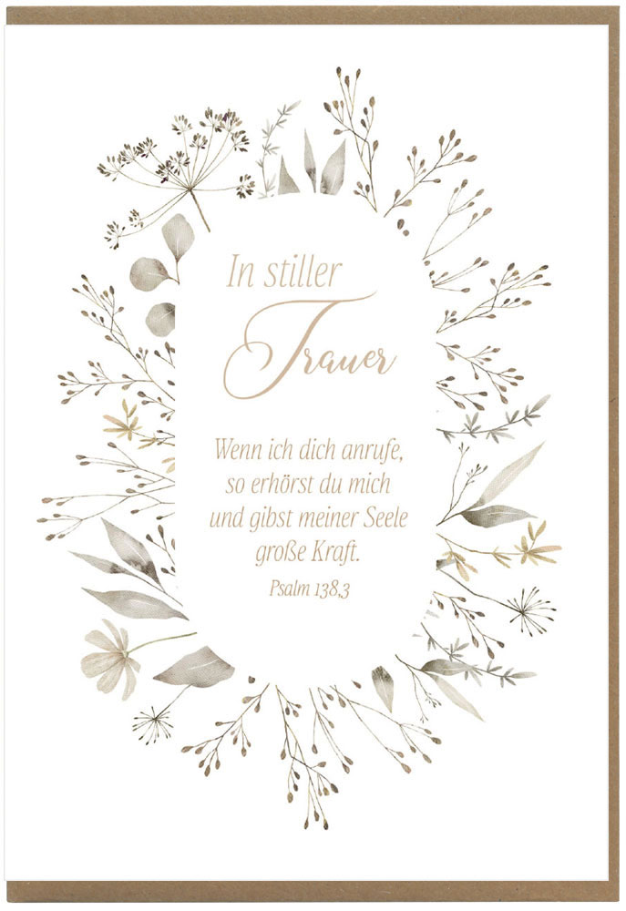 Faltkarte "In stiller Trauer"